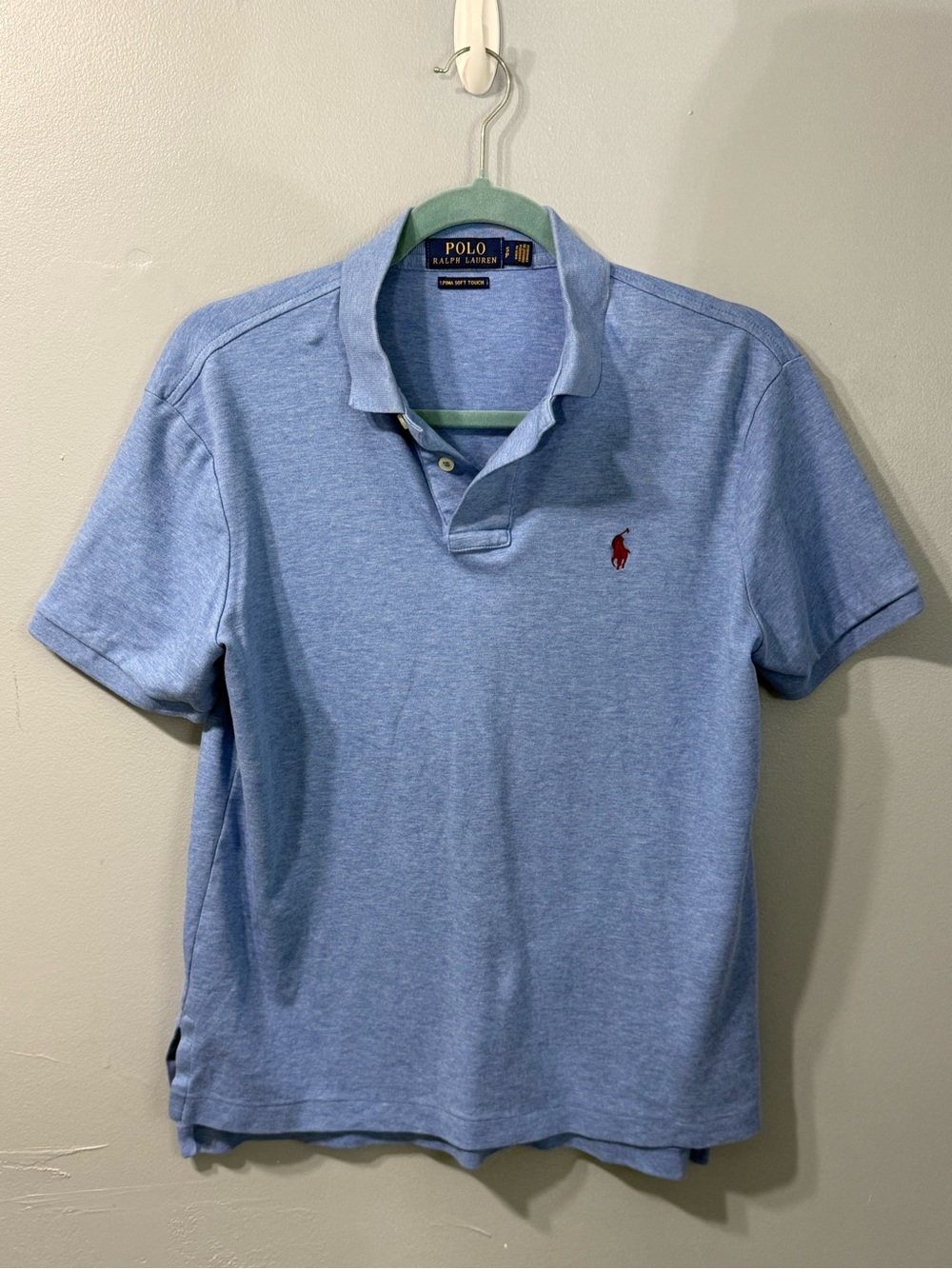 Polo Ralph Lauren Men’s Pima Soft Baby Blue Polo Men’s Size Small